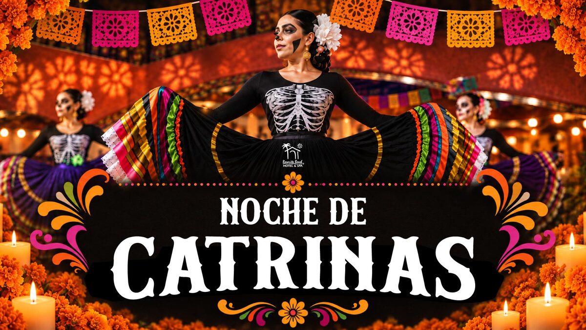Official Noche de Catrinas poster from the Rosarito Beach Hotel