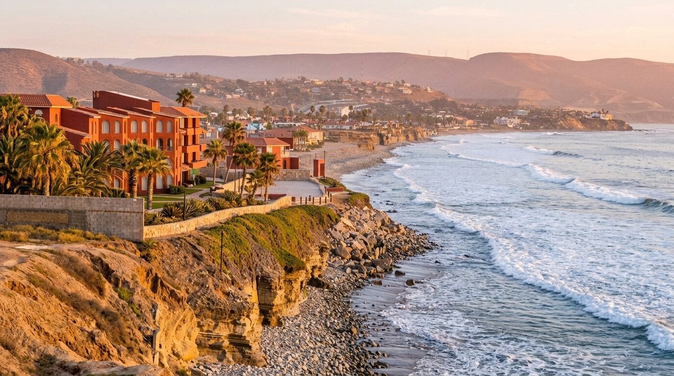 Puerto Nuevo Baja Hotel & Villas — A una cuadra de los restaurantes de langosta, con vista al mar. Puerto Nuevo Baja Hotel & Villas, Rosarito, Baja California