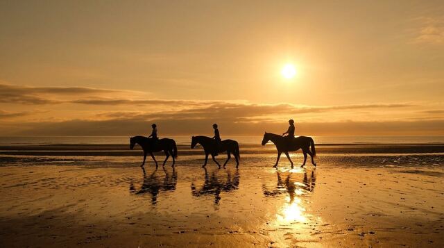 Beach horseback riding, Rosarito